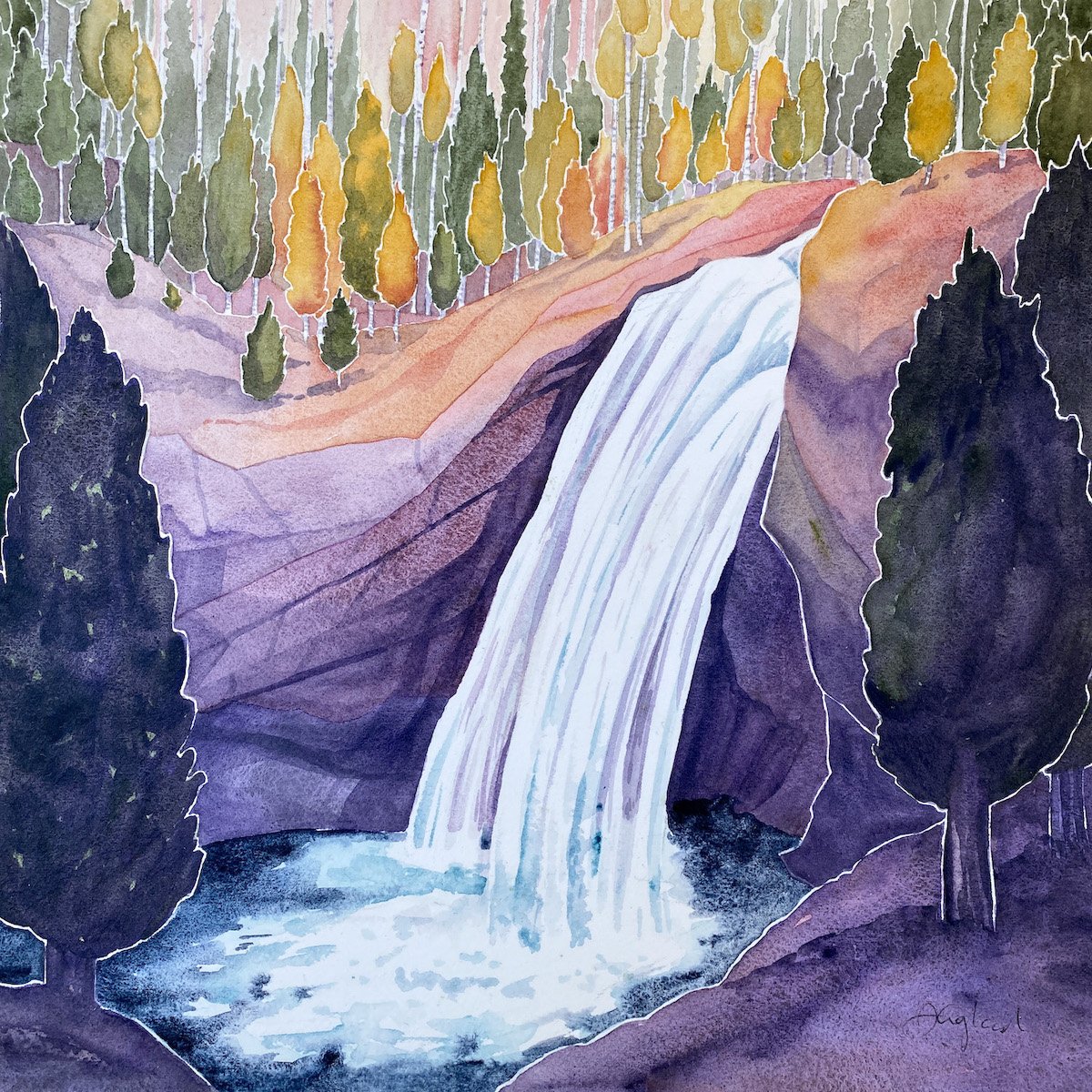 Moule Falls 12" x 12"